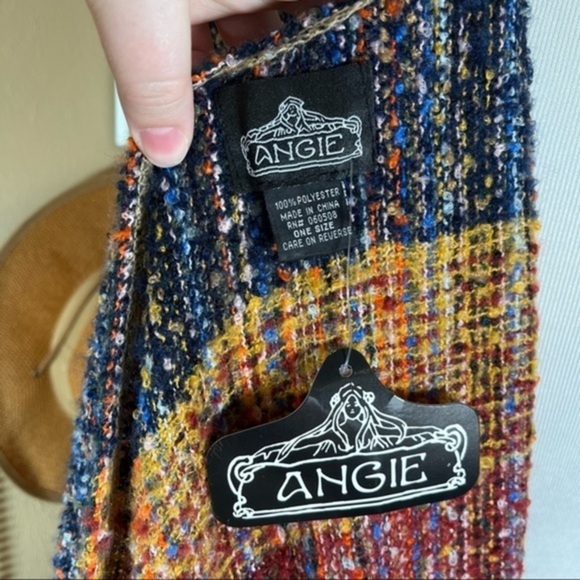 ANGIE | Yarn Knit Boho Fall Winter Cardigan Poncho Wrap - Picture 11 of 11
